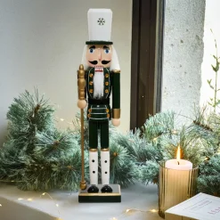 Soldat Casse-noisette en bois (H38 cm) Achille Vert sapin