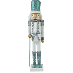 Soldat Casse-noisette en bois (H51 cm) Noé pailleté Bleu glacé