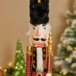 Soldat Casse-noisette en bois (H61 cm) Ernest et Toque d'ours