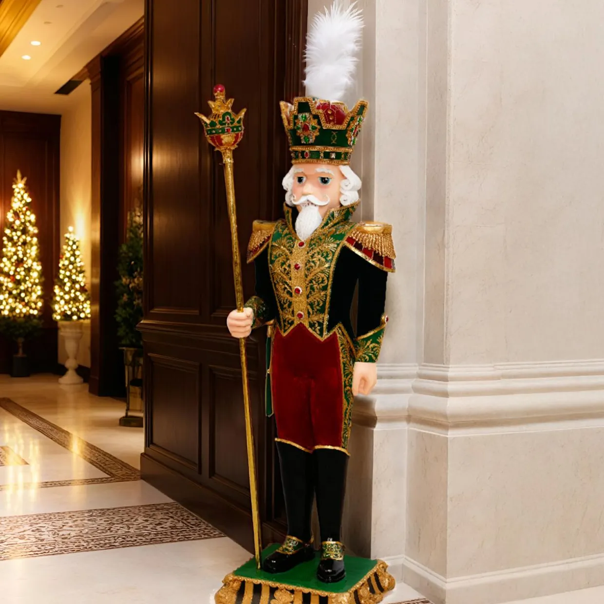 Soldat Casse-noisette Géant (H178 cm) Edwin Vert