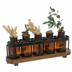 Soliflores bois et métal Sophie Noir