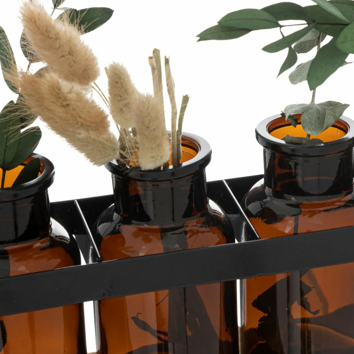 Soliflores bois et métal Sophie Noir