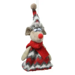 Souris à suspendre (H15 cm) Pip écharpe douillette Rouge