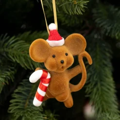 Souris de Noël (H9 cm) Patzy Marron