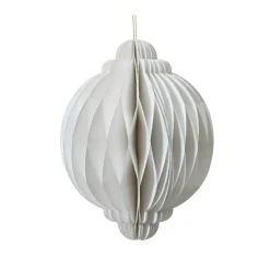 Sphère en papier à suspendre (H40 cm) Fermeture Magnétique Blanc