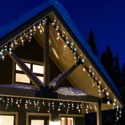 Stalactite lumineuse 7,50 m 175 LED câble transparent Multicolore