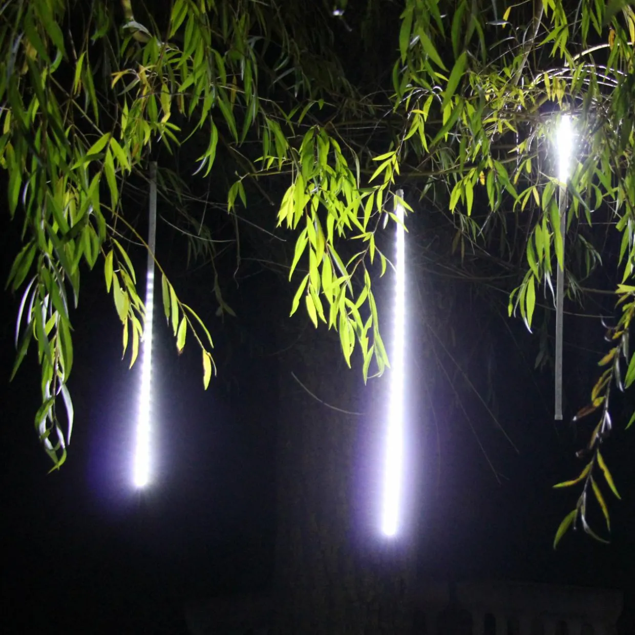 Stalactite lumineuse 6 m 210 LED Glaçons défilement Blanc froid