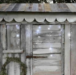 Stalactite lumineuse 2,50 m 100 Micro LED câble argent Blanc froid