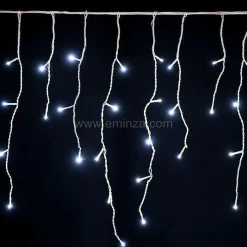 Stalactite lumineuse 7,50 m 175 LED câble blanc Stars Blanc froid