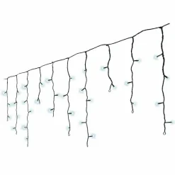 Stalactite lumineuse 5 m 119 LED câble noir Stars Blanc froid