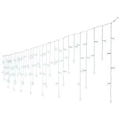 Stalactite lumineuse 20 m 490 LED câble blanc Stars Blanc froid
