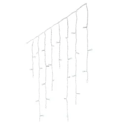 Stalactite lumineuse 20 m 490 LED câble transparent Stars Bicolore Blanc froid et bleu