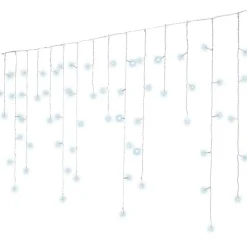Stalactite lumineuse 11 m 259 LED câble blanc Stars Blanc froid