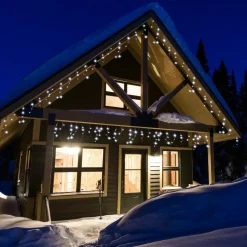 Stalactite lumineuse 11 m 259 LED câble blanc Stars Blanc froid