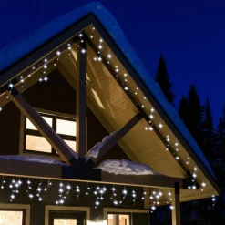 Stalactite lumineuse 17,80 m 720 LED câble transparent Stars Blanc froid