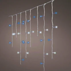 Stalactite lumineuse 7,50 m 175 LED câble blanc Stars Bicolore Bleu et blanc froid