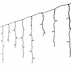 Stalactite lumineuse 20 m 490 LED câble noir Stars Bicolore Blanc chaud et froid