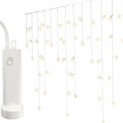 Stalactite lumineuse à piles 7 m 192 LED Durawise Blanc chaud