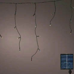 Stalactite lumineuse Solaire 11 m 259 LED Rechargeable Multicolore