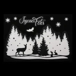 Sticker de Noël pour fenêtre Paysage pailleté