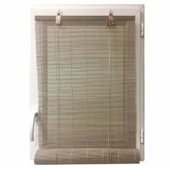 Store enrouleur à baguettes (90 x 180 cm) Bambou Gris