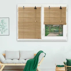 Store enrouleur à lattes (120 x 180 cm) Bambou Beige