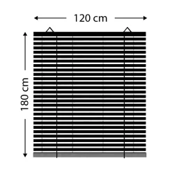 Store enrouleur extérieur effet rotin (120 x 180 cm) Tanoa Blanc