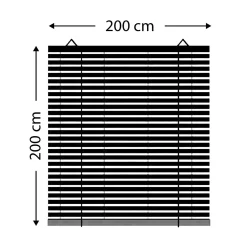 Store enrouleur extérieur effet rotin (200 x 200 cm) Tanoa Beige