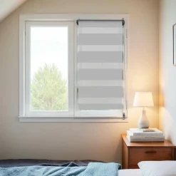 Store enrouleur Jour / Nuit (45 x 90 cm) Gris clair