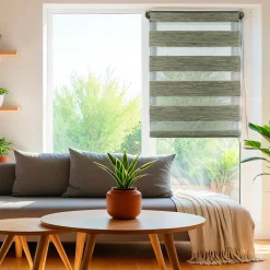 Store enrouleur Jour / Nuit (75 x 180 cm) Vert chiné