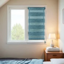 Store enrouleur Jour / Nuit (45 x 90 cm) Bleu chiné