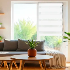 Store enrouleur Jour / Nuit (90 x H250 cm) Blanc