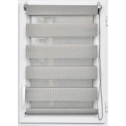 Store enrouleur Jour / Nuit (45 x 180 cm) Gris clair