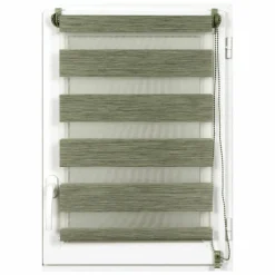 Store enrouleur Jour / Nuit (60 x 90 cm) Vert chiné