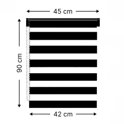 Store enrouleur Jour / Nuit (45 x 90 cm) Blanc
