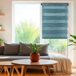 Store enrouleur Jour / Nuit (75 x 180 cm) Bleu