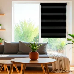 Store enrouleur Jour / Nuit (60 x 180 cm) Noir