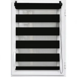 Store enrouleur Jour / Nuit (75 x 180 cm) Noir