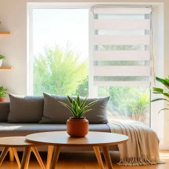 Store enrouleur Jour / Nuit (90 x H180 cm) Beige chiné