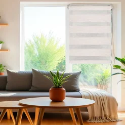 Store enrouleur Jour / Nuit (90 x H180 cm) Beige chiné