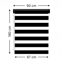 Store enrouleur Jour / Nuit (90 x 180 cm) Blanc