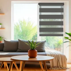 Store enrouleur Jour / Nuit (45 x 250 cm) Gris anthracite