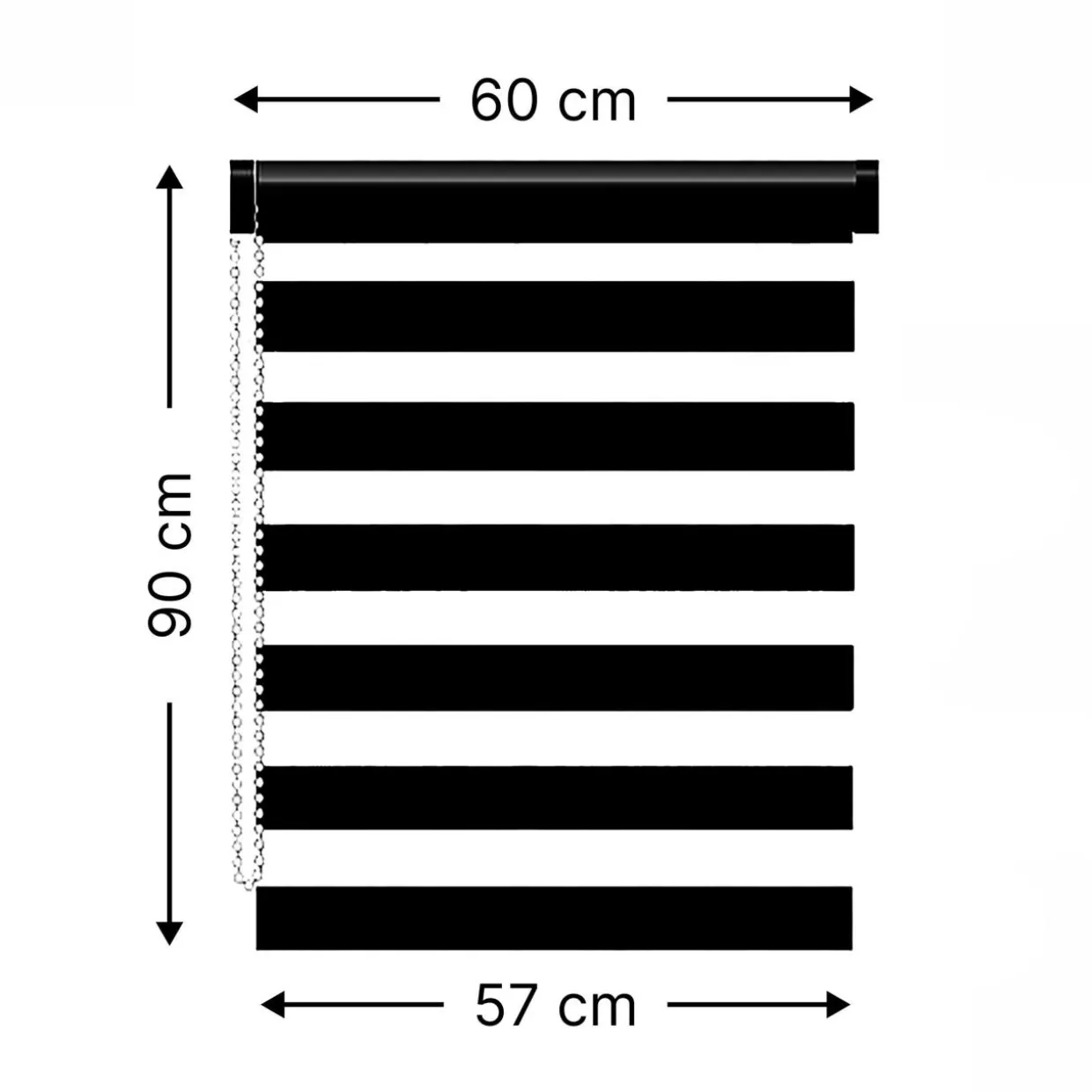 Store enrouleur Jour/Nuit (60 x 90 cm) Gris anthracite