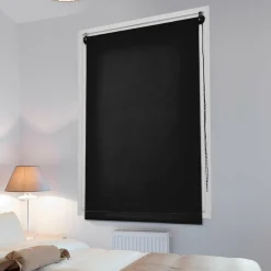 Store enrouleur occultant (75 x 180 cm) Uni Noir