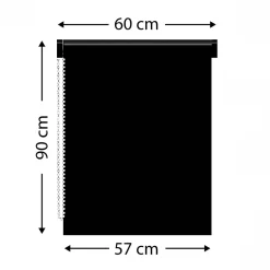 Store enrouleur occultant (60 x 90 cm) Uni Gris