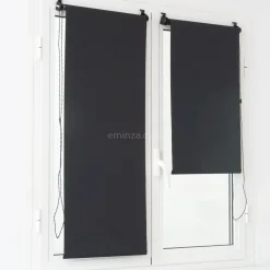 Store enrouleur occultant (60 x 90 cm) Uni Noir