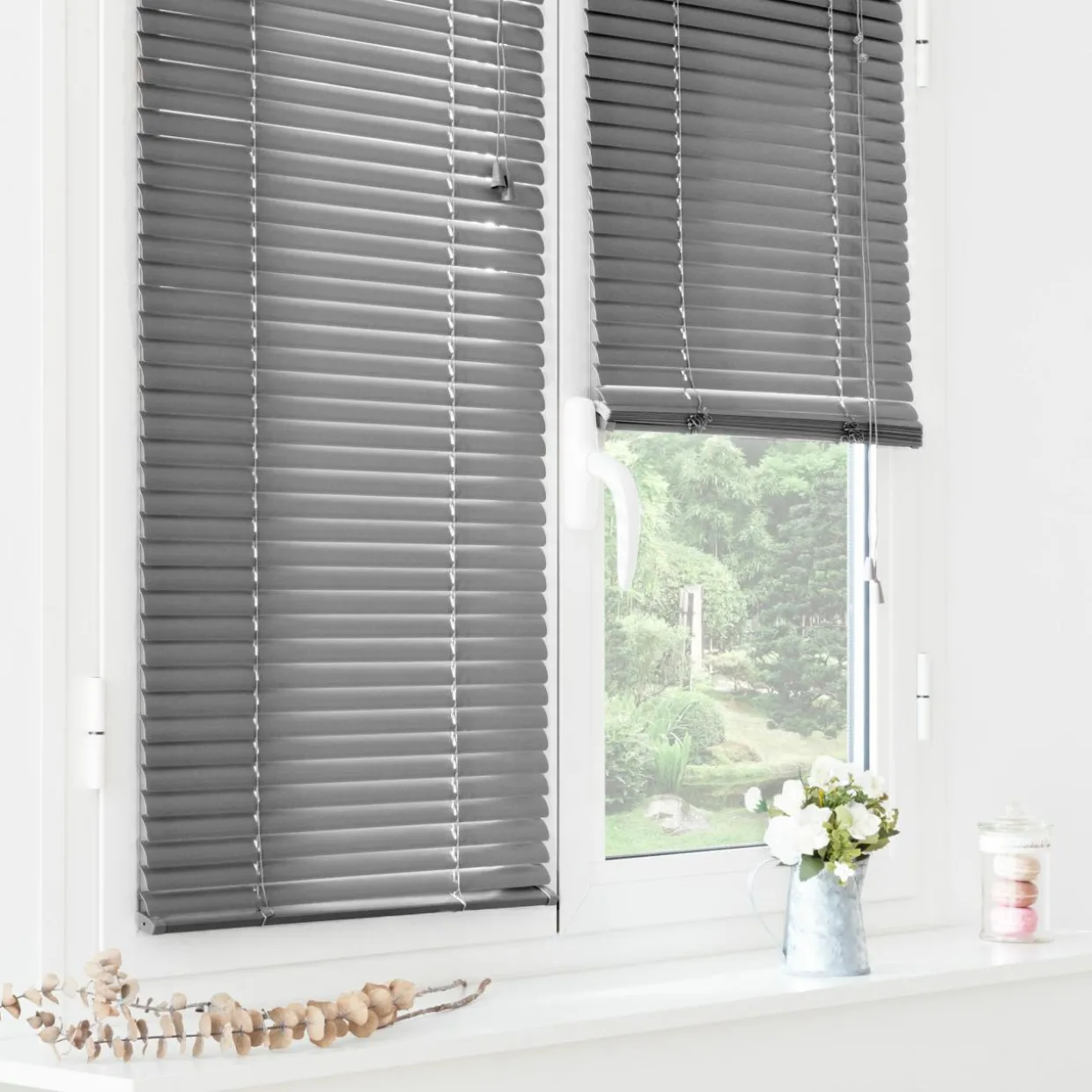 Store vénitien (90 x 180 cm) PVC Gris anthracite