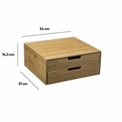 Support à cafetière avec tiroirs range capsule (34 x H14 cm) Siao