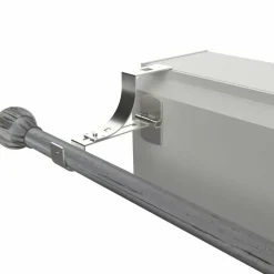 Support à tringle pour caisson de volet roulant (L135 / D20 mm) Noir satiné