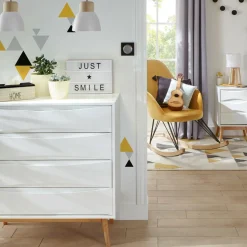 Suspension bois et métal (D15 cm) Break Blanche